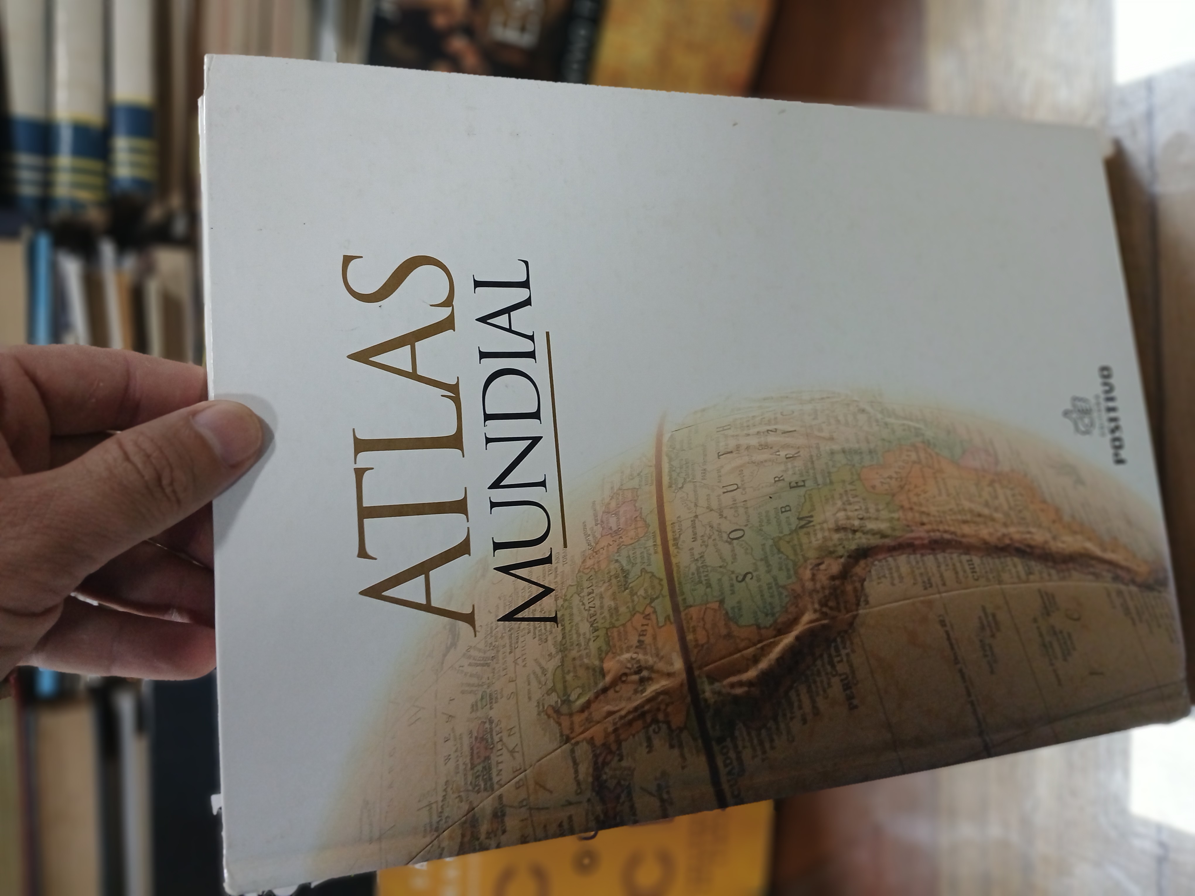 Capa de Atlas Mundial Editora Positivo 2006 Capa Dura Mapas Geografia Completo