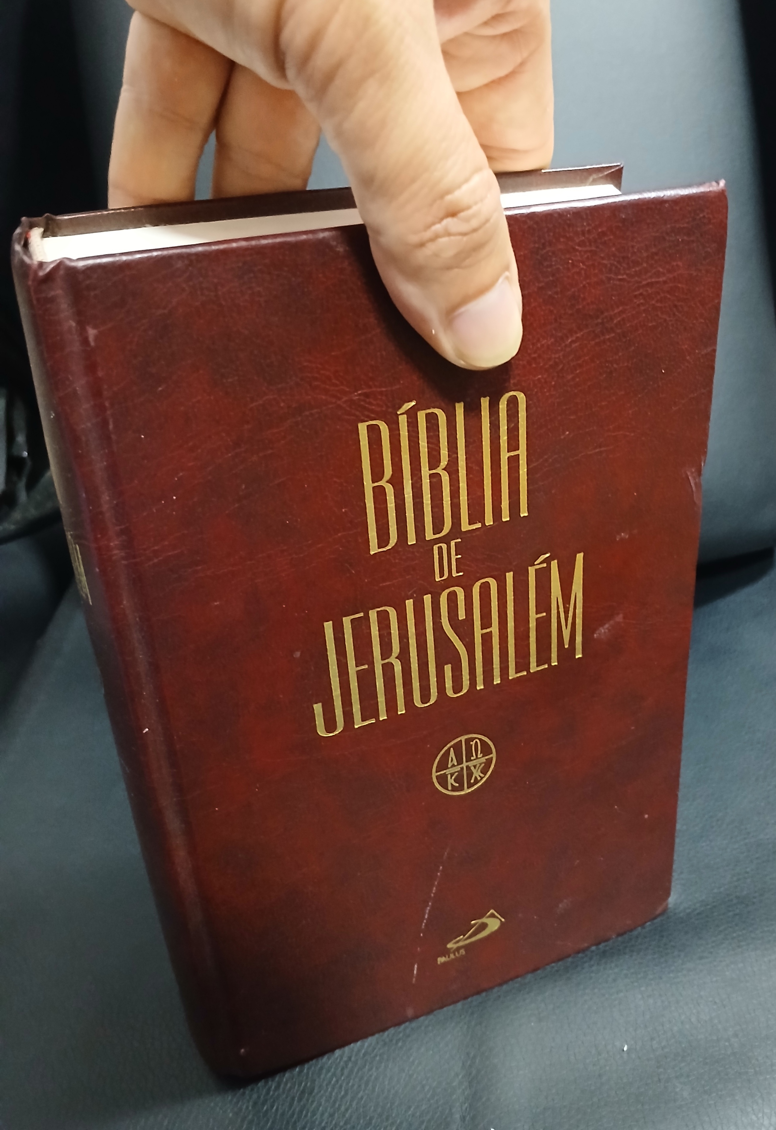 Capa de Bíblia de Jerusalém, Editora Paulus, 5ª impressão, 2008 - Capa Dura